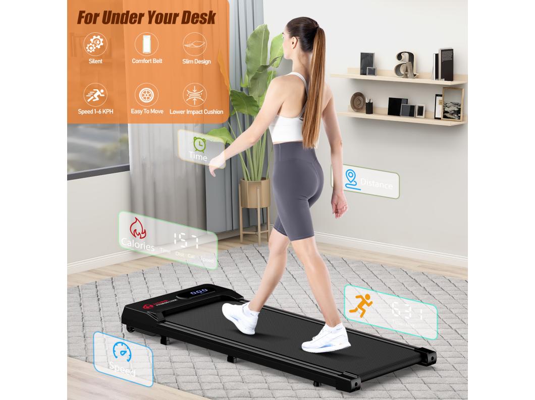Tapis de course de bureau 1-6KM/H Machine de marche et de jogging pour la maison et le bureau avec option de pliage
