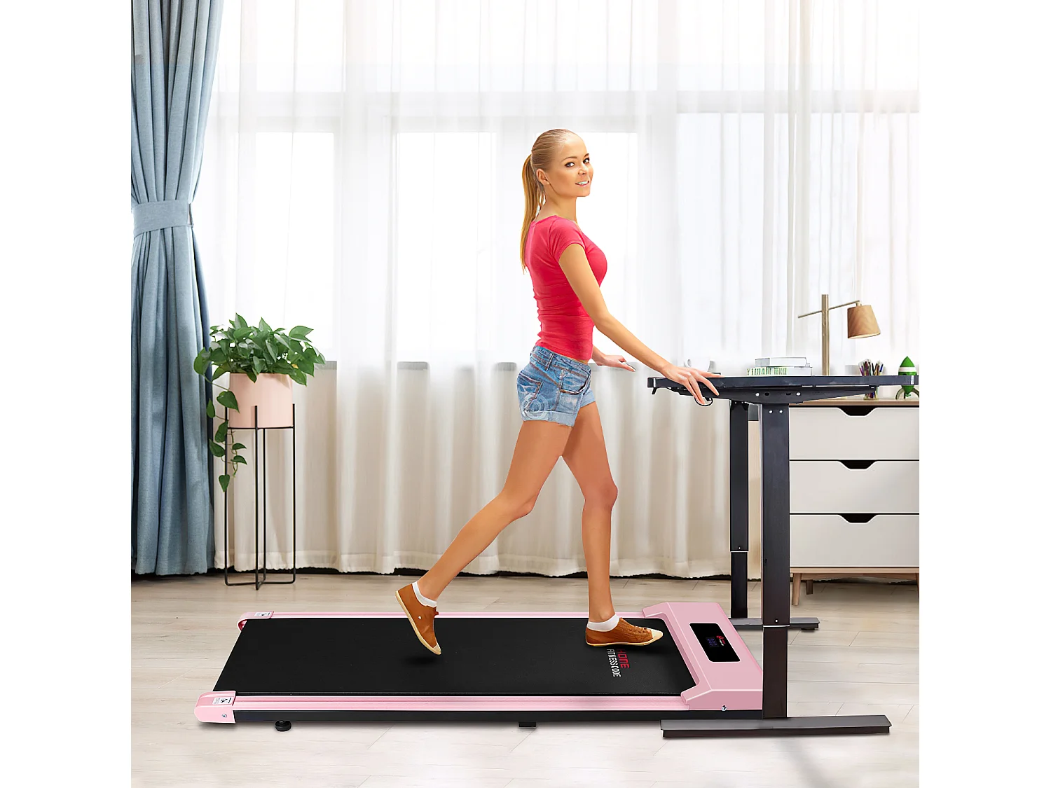 Elektrisches Laufband mit LCD -Display für Home Office -Übung