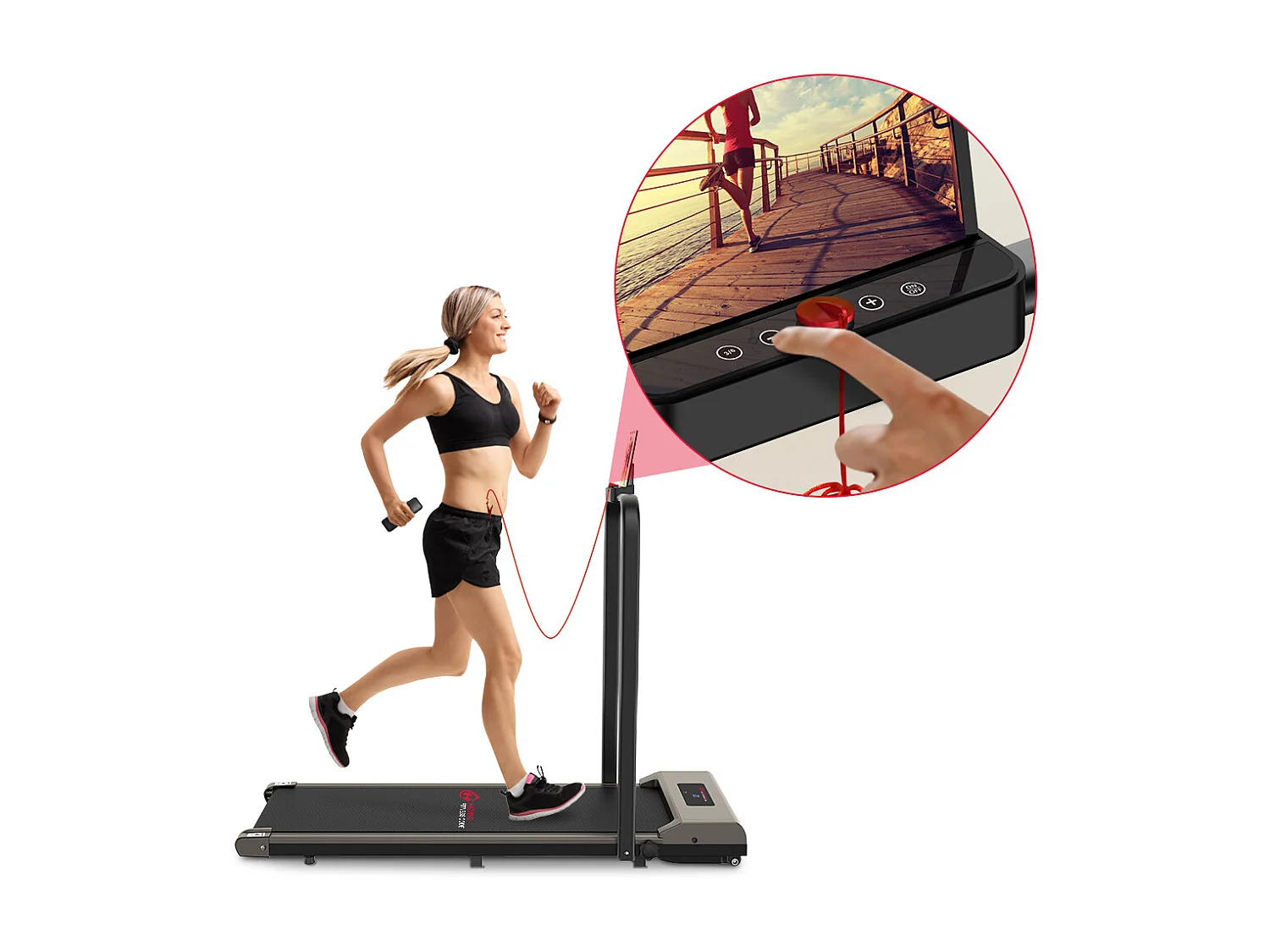 2 In 1 elektrische vouwpartij met LCD -scherm versterkt frame voor thuiskantoor