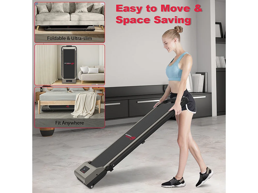 2 po en tapis roulant pliant électrique avec écran LCD Cadre renforcé pour le bureau à domicile