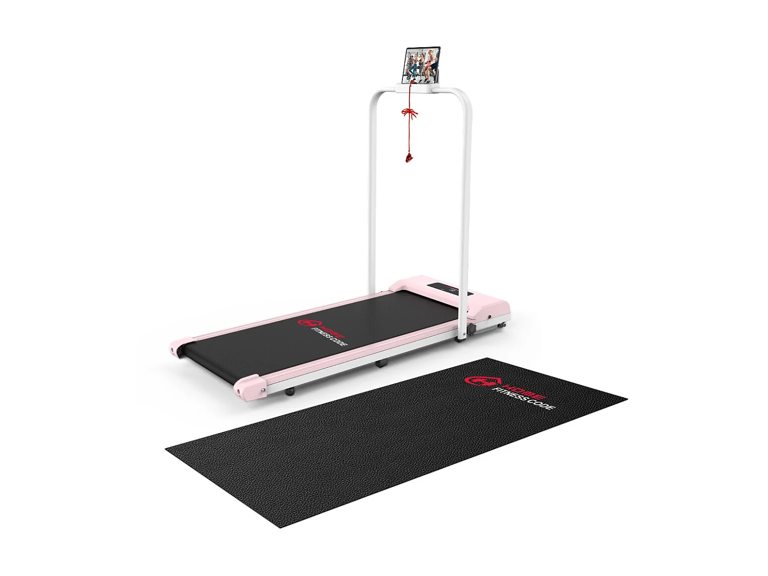 2 em 1 esteira dobrável elétrica com quadro reforçado com tela LCD para o escritório em casa