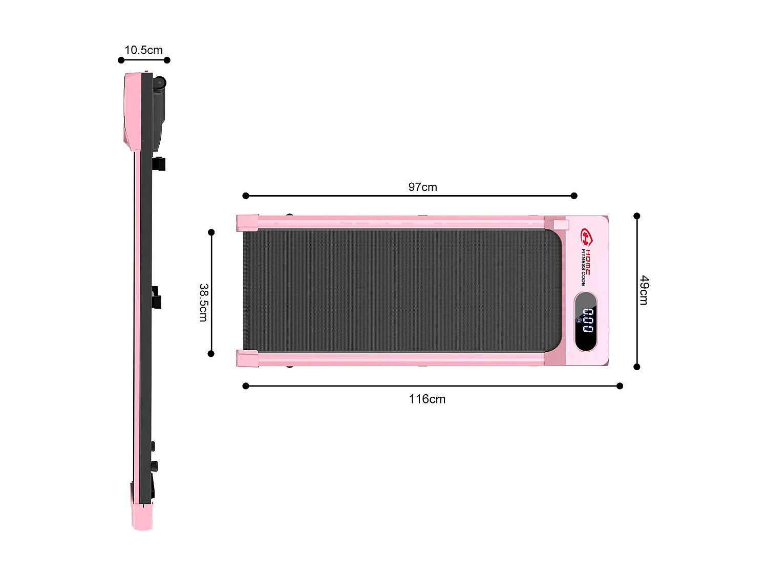 Onder Bureau Loopband 1-6KM/H Wandelen Jogging Machine voor Thuiskantoor met Opvouwmogelijkheid