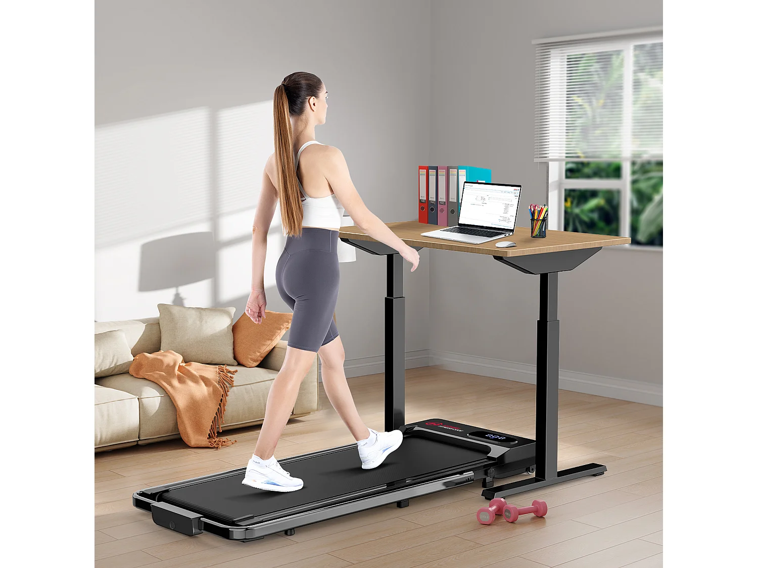 Tapis de course de bureau 1-6KM/H Machine de marche et de jogging pour la maison et le bureau avec option de pliage