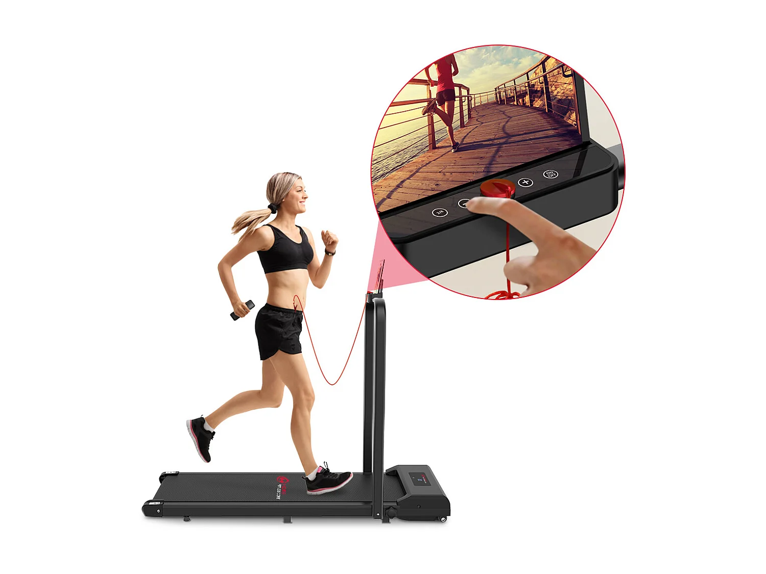 2 In 1 elektrische vouwpartij met LCD -scherm versterkt frame voor thuiskantoor