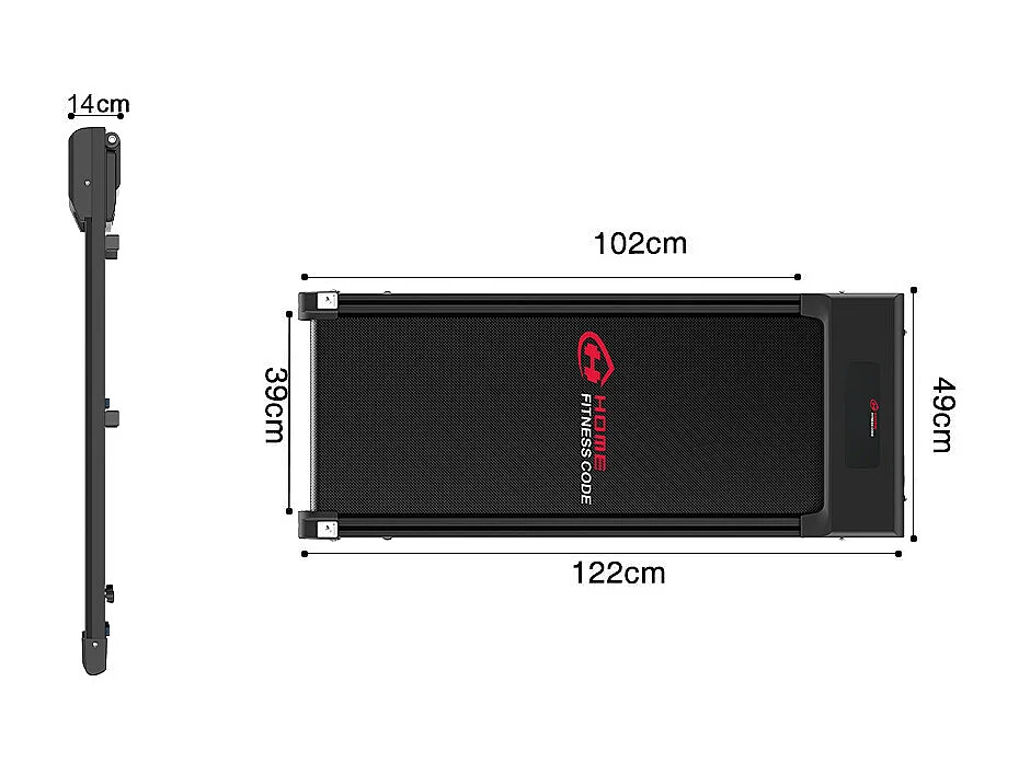 Elektrische loopband met LCD -display voor oefening van het thuiskantoor
