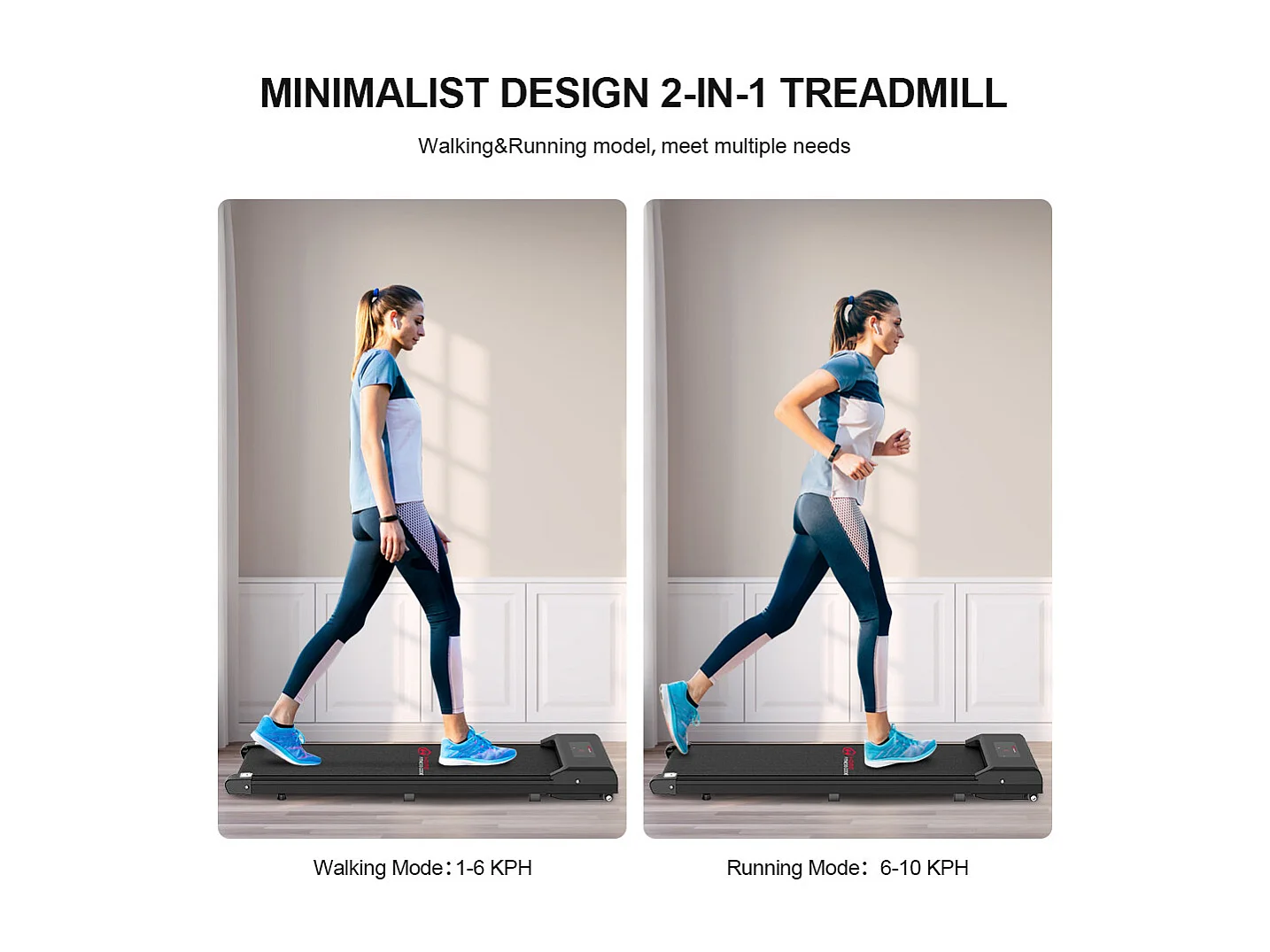 Elektrische loopband met LCD -display voor oefening van het thuiskantoor