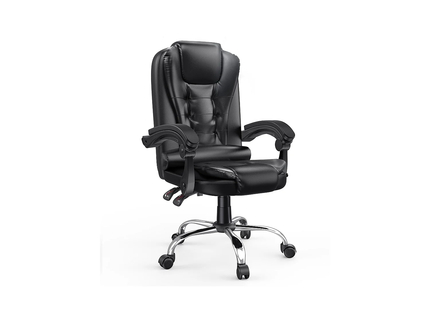Chaise d'ordinateur Chaise de jeu en cuir PU avec fonction d'inclinaison pour le travail à domicile ou au bureau