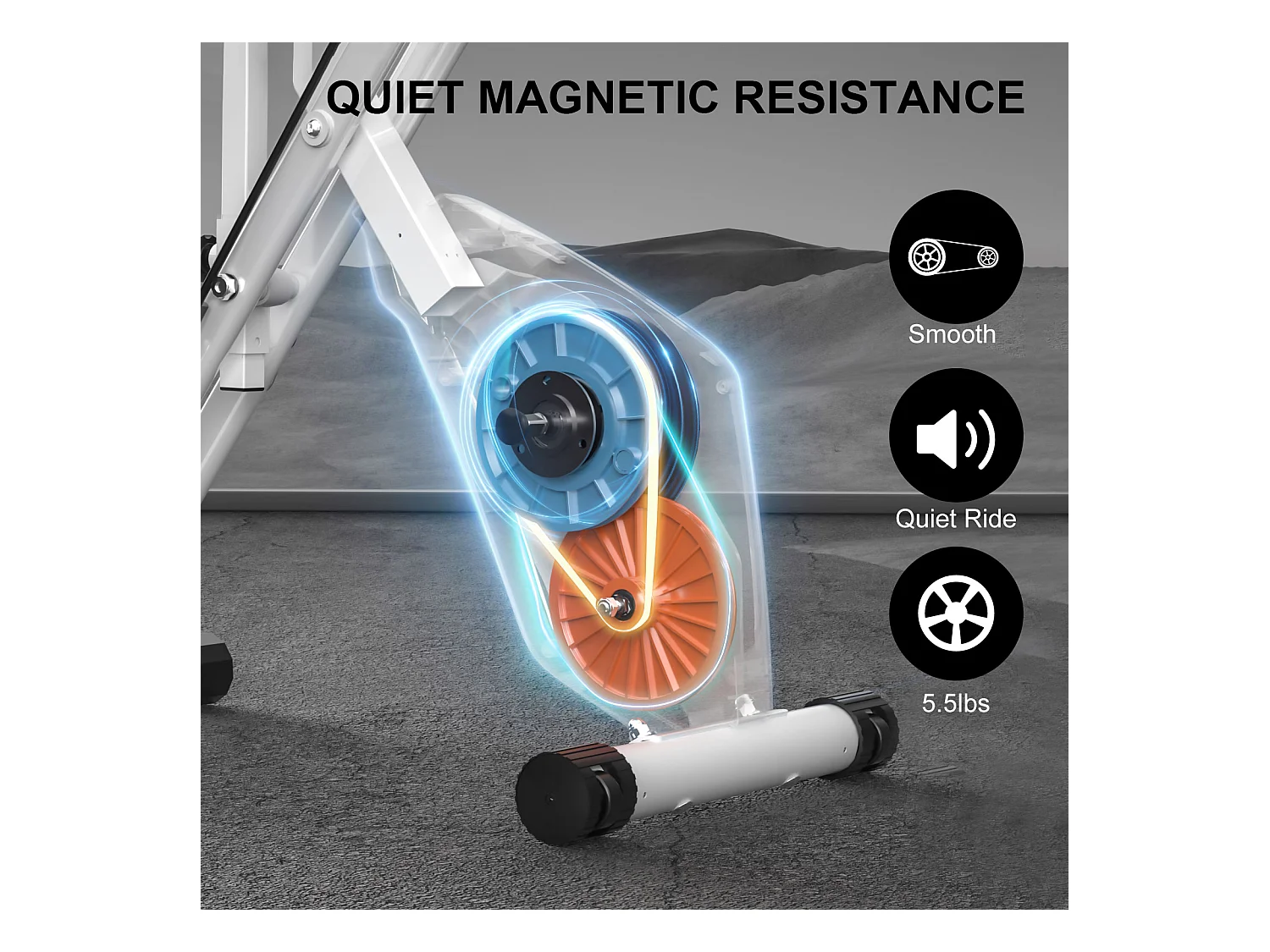 3 in 1 zusammenklappbarer Heimtrainer, Magnetisches X-Bike Liege-Fitnessrad mit 8-stufig einstellbarem Widerstand für das Training im Fitnessstudio