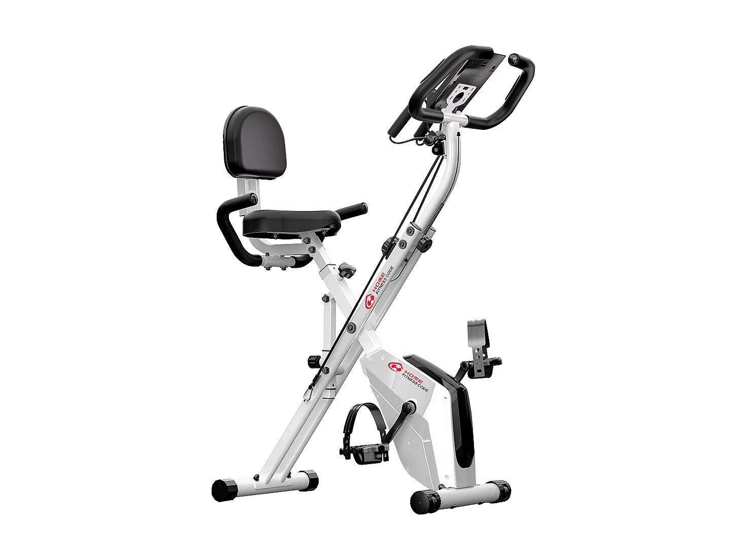 Vélo d'exercice pliant 3 en 1, vélo d'exercice couché X-Bike magnétique avec résistance réglable à 8 niveaux pour l'entraînement à la maison