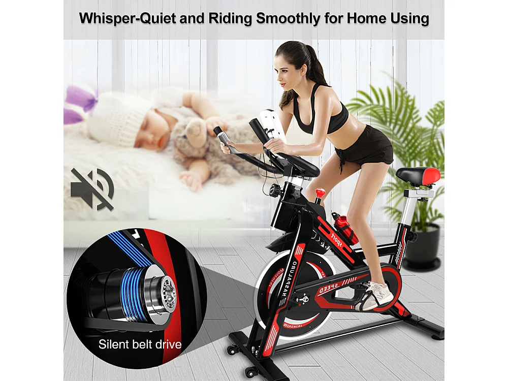 Spin Bike Stationaire Indoor Cycling Bike met riemaandrijving 8KG vliegwiel