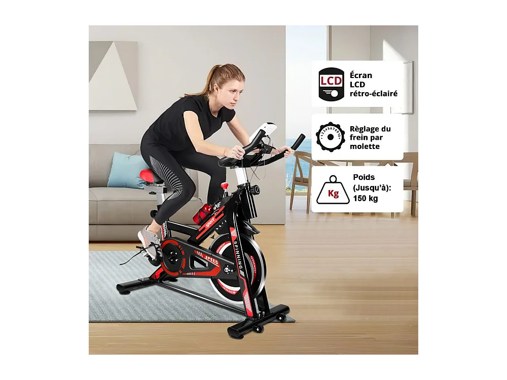 Spin Bike Stationäres Indoor Cycling Bike mit Riemenantrieb 8KG Schwungrad