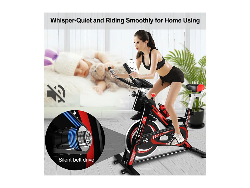Spin Bike Stationäres Indoor Cycling Bike mit Riemenantrieb 8KG Schwungrad