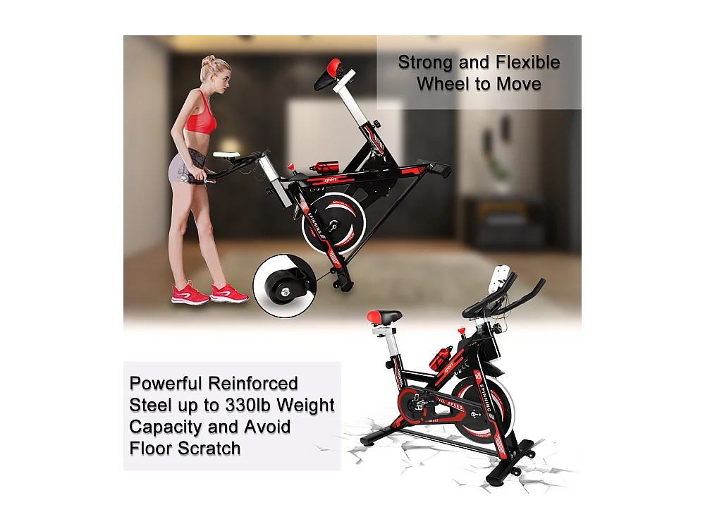 Spin Bike Stationäres Indoor Cycling Bike mit Riemenantrieb 8KG Schwungrad