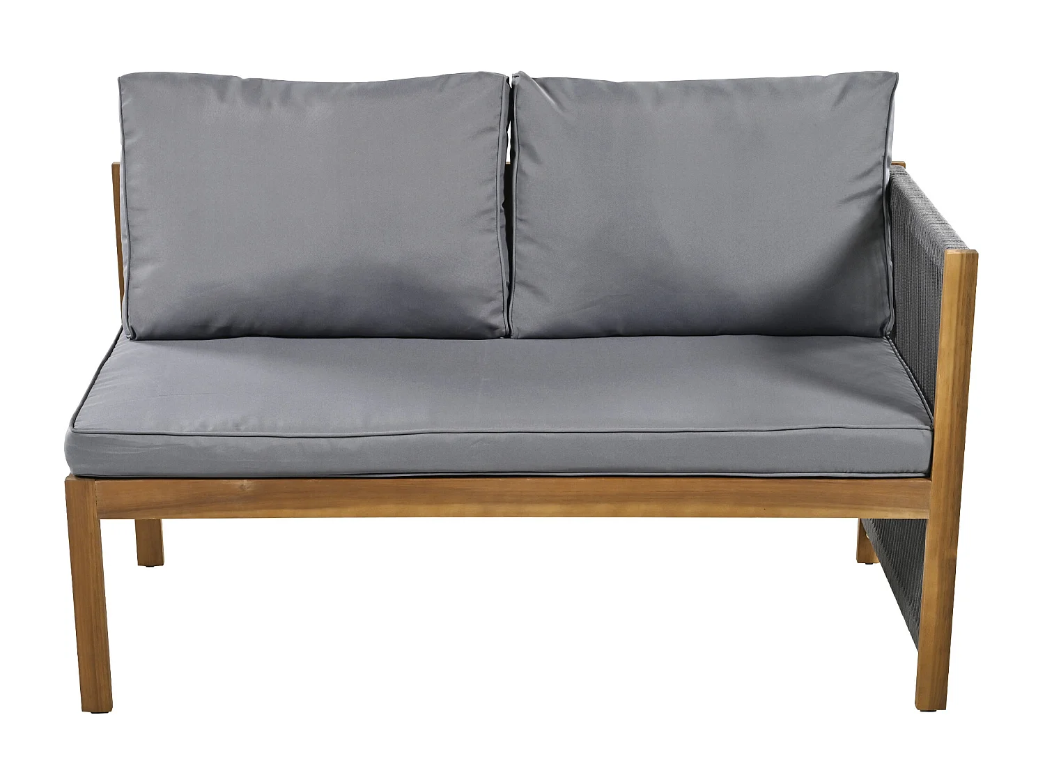 Tuinmeubelen voor 7-8 personen - 2 banken, 3 krukken en 1 eettafel - acaciahoutstructuur - Grijs