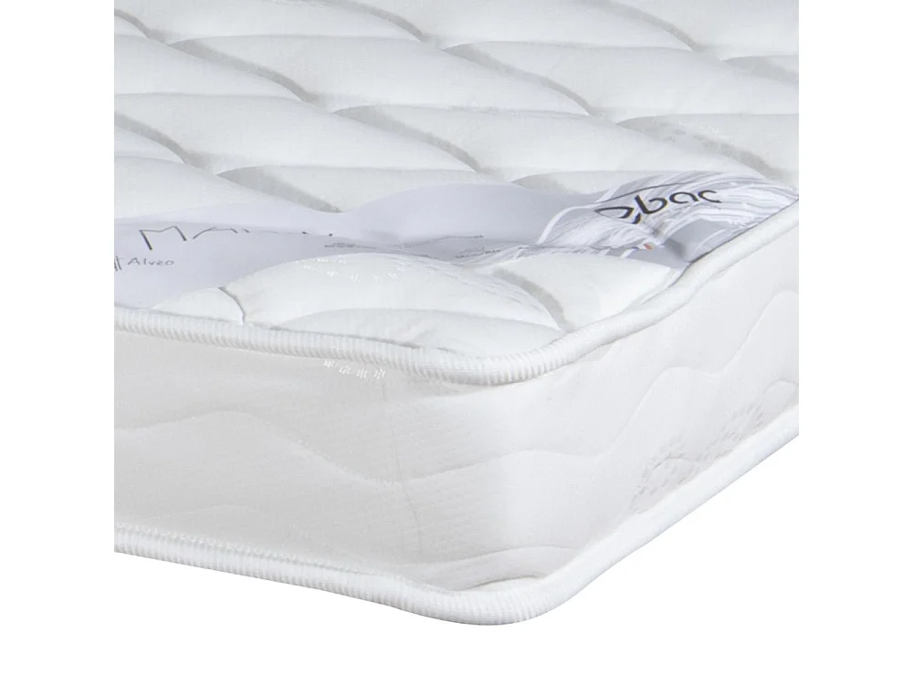 Lit métal + matelas Marly - 80x190 - Mousse - 20 lattes bois - Gain de place