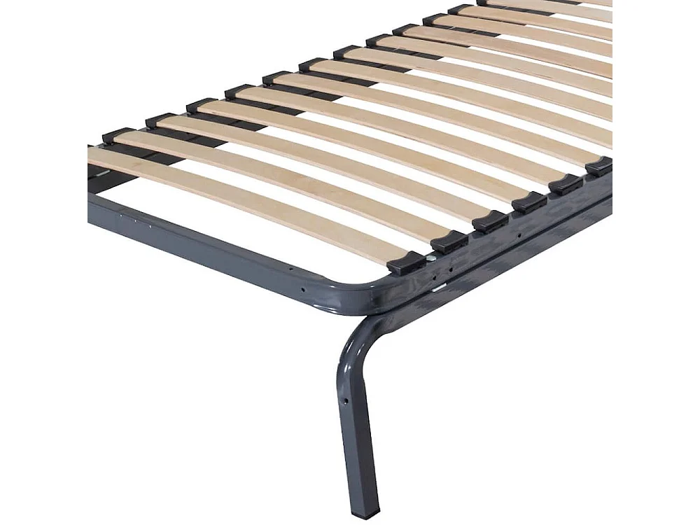 Lit métal + matelas Montana - 90x190 - Mousse - 20 lattes bois - Gain de place