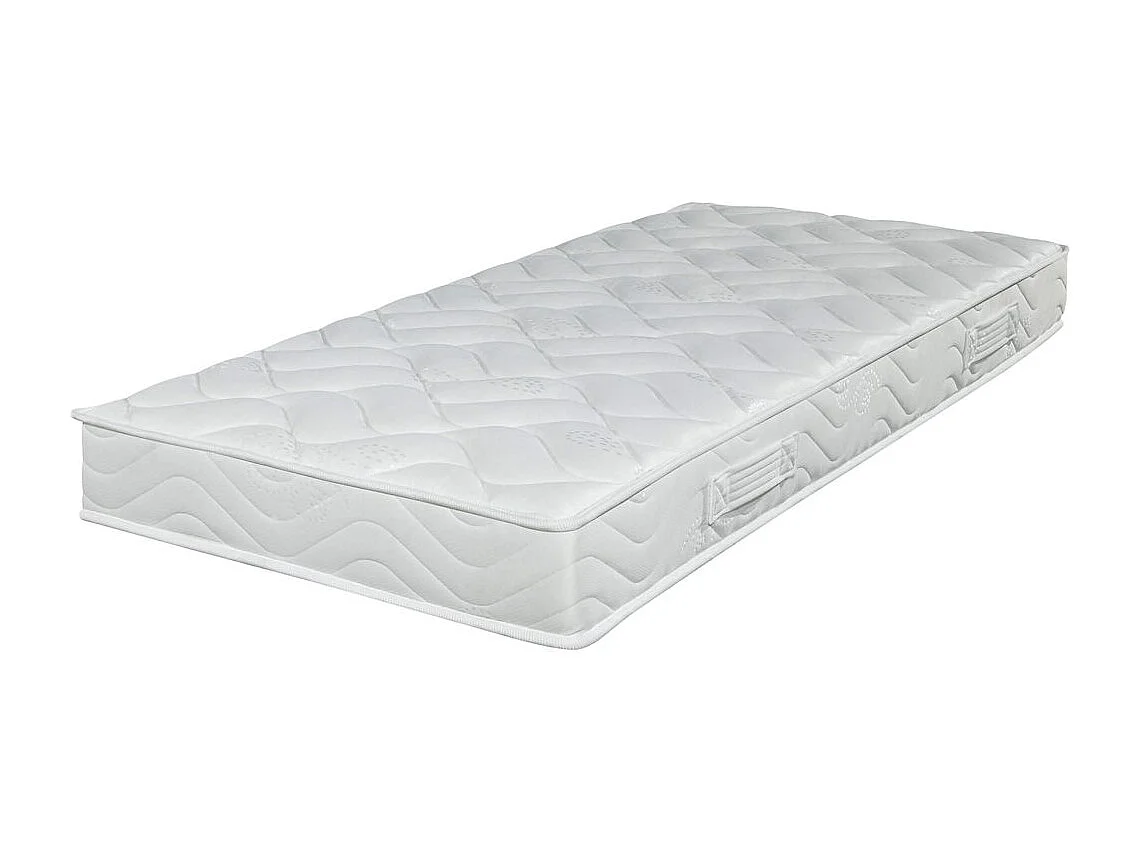 Sommier gigogne + matelas Morgan - 90x190 - Mousse - 20 lattes bois - Gain de place