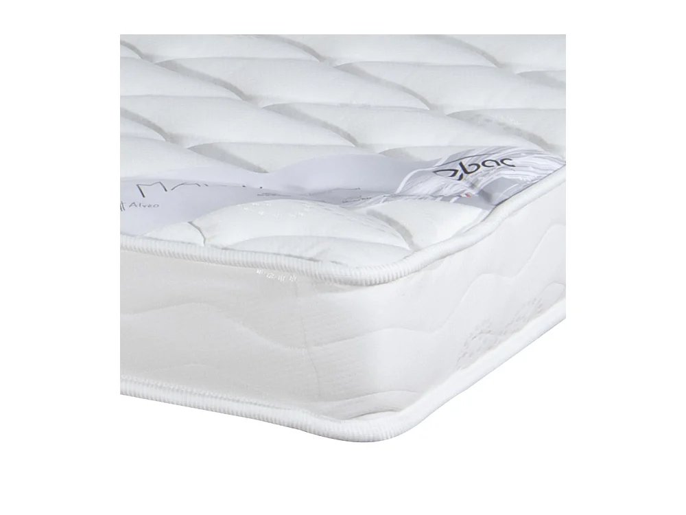 Lit métal + matelas Marly - 90x190 - Mousse - 20 lattes bois - Gain de place