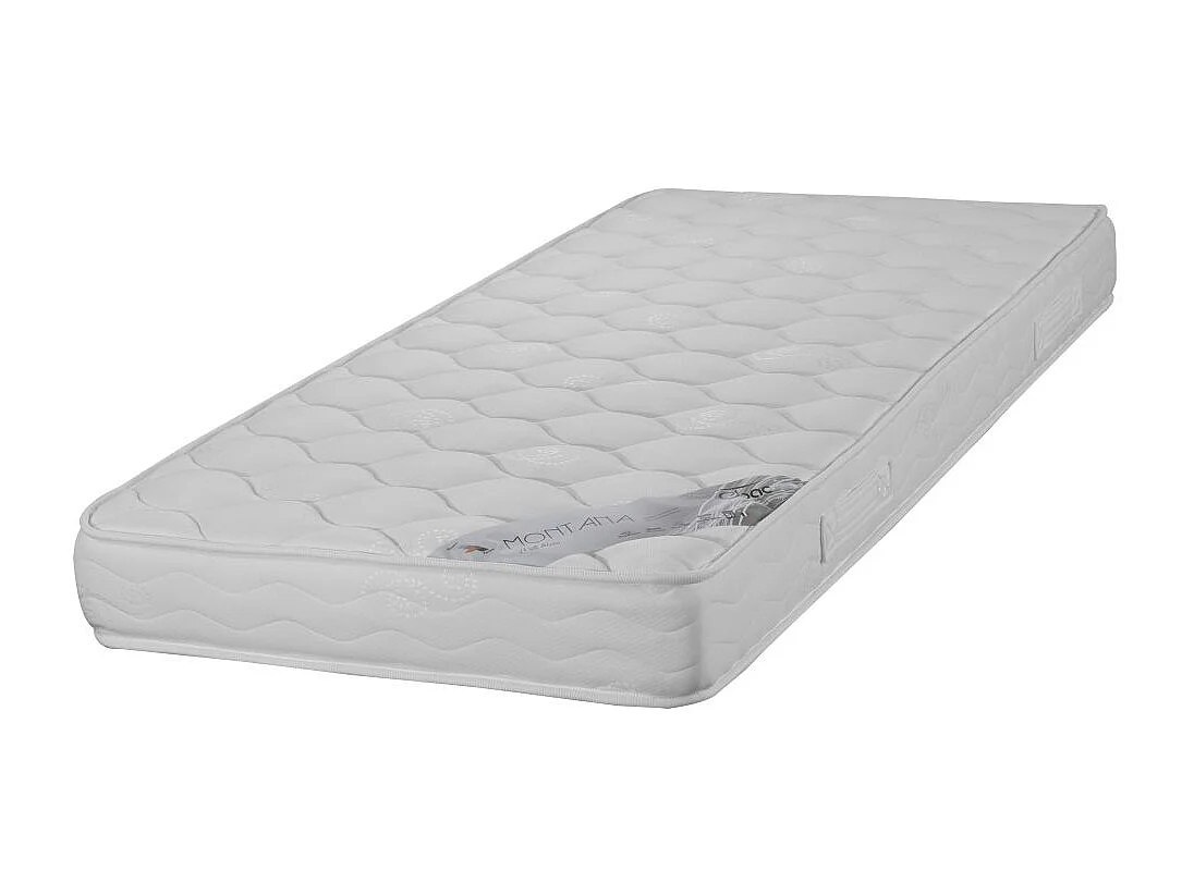 Sommier gigogne + matelas Montana - 90x190 - Mousse - 20 lattes bois - Gain de place