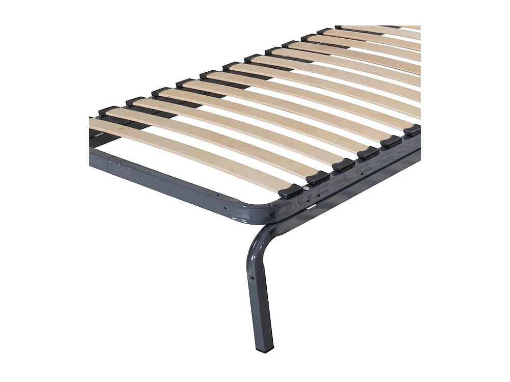 Lit métal + matelas Maryland - 90x190 - Mousse - 20 lattes bois - Gain de place