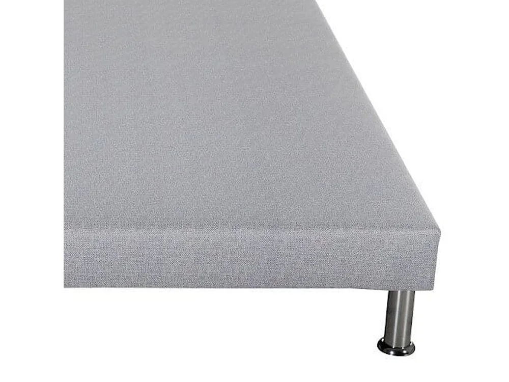 Matelas mousse + Sommier Gris clair 2x90x190 Maryland - Hauteur 20 cm - Soutien ferme