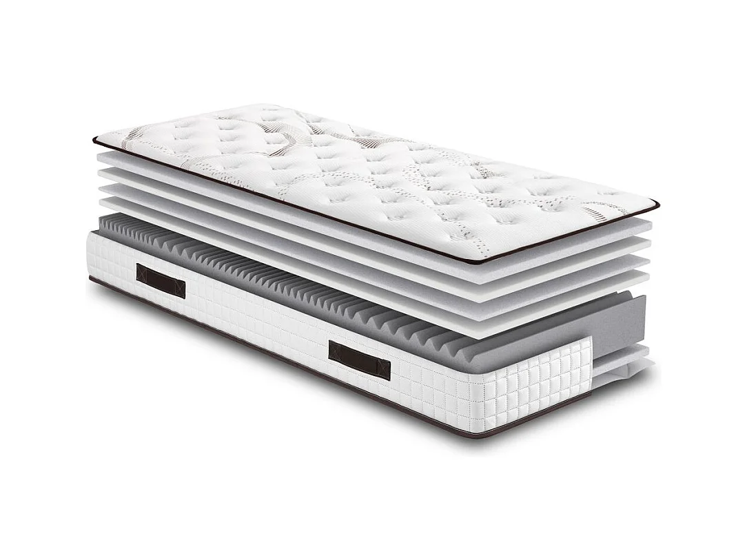Matelas mousse + Sommier SR15 Volcan 80x200 Myriade - H. 21 cm - Soutien équilibré