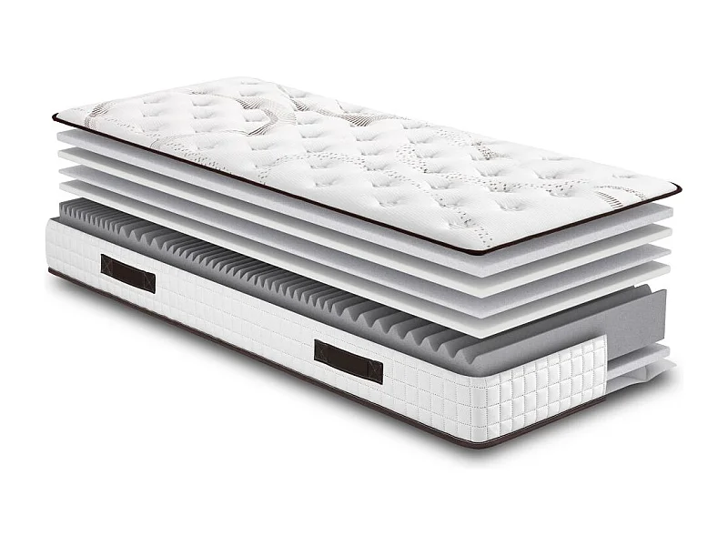 Matelas mousse + Sommier SR15 Volcan 80x200 Myriade - H. 21 cm - Soutien équilibré