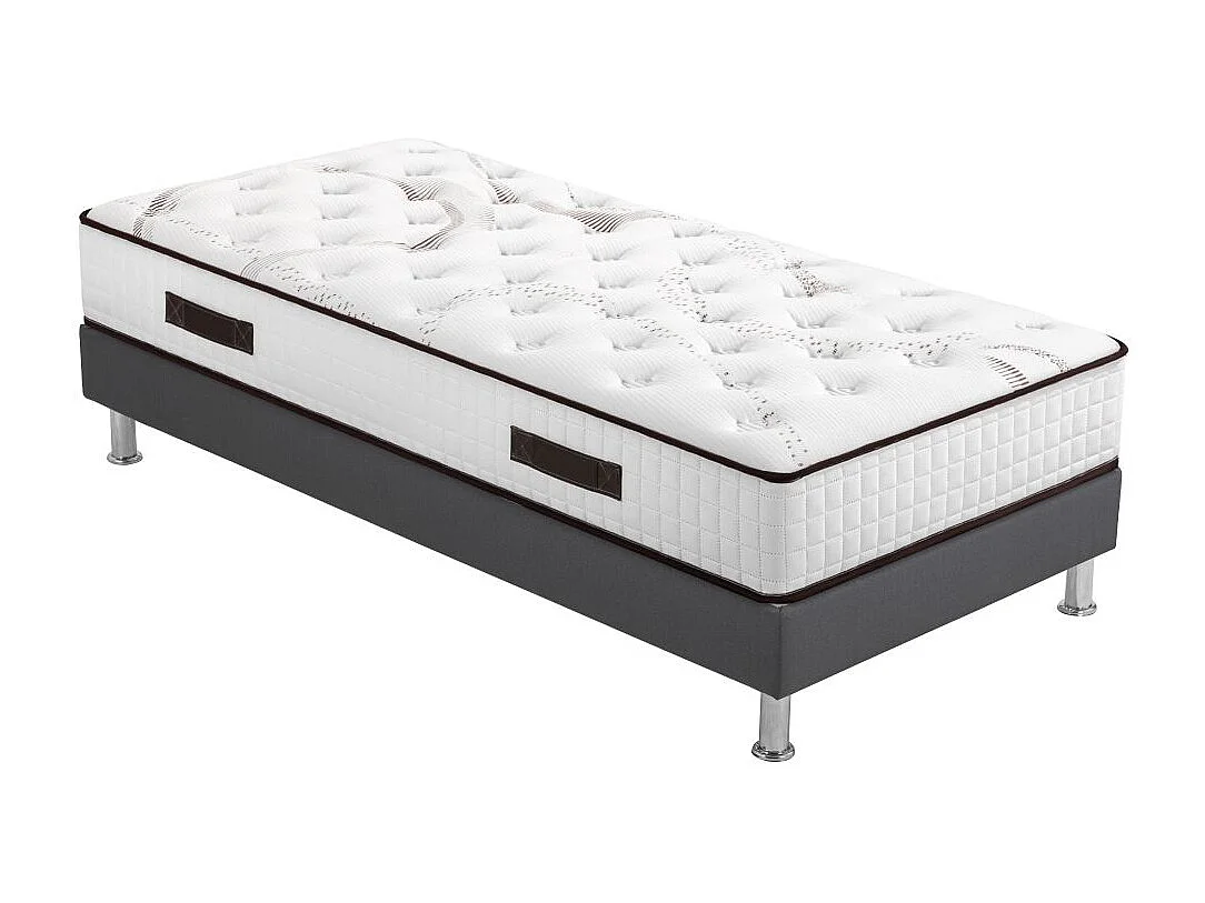 Matelas mousse + Sommier Omega Volcan 90x190 Myriade - H. 21 cm - Soutien équilibré