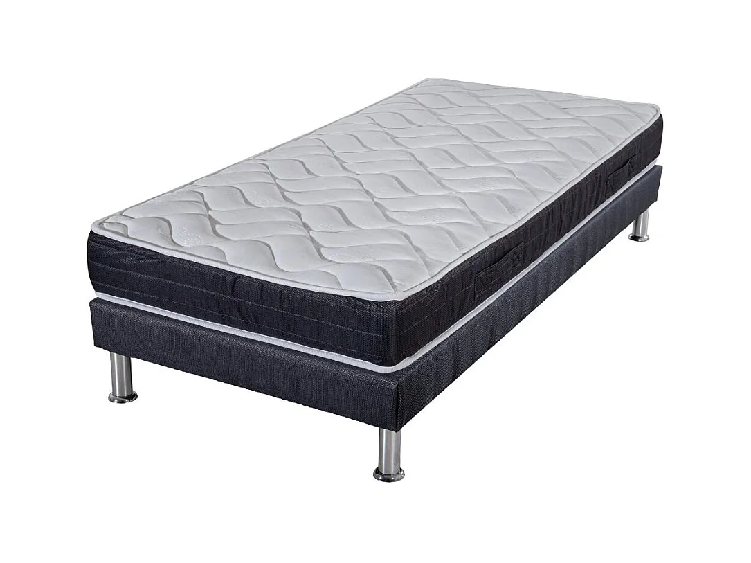 Matelas mousse + Sommier SR9 Deco 90x190 Malta - Hauteur 20 cm - Soutien très ferme