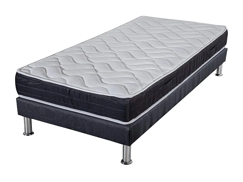 Matelas mousse + Sommier SR9 Deco 90x190 Malta - Hauteur 20 cm - Soutien très ferme
