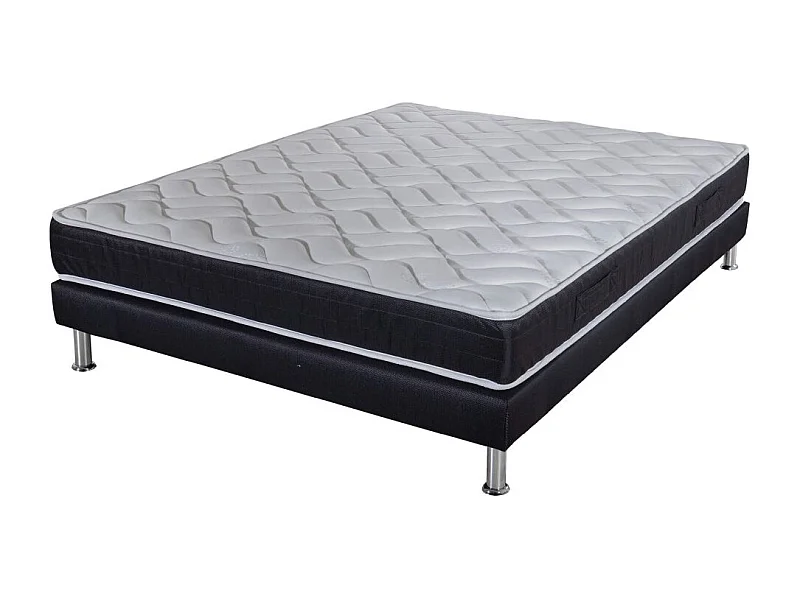 Matelas mousse + Sommier SR9 Deco 160x200 Malta - Hauteur 20 cm - Soutien très ferme