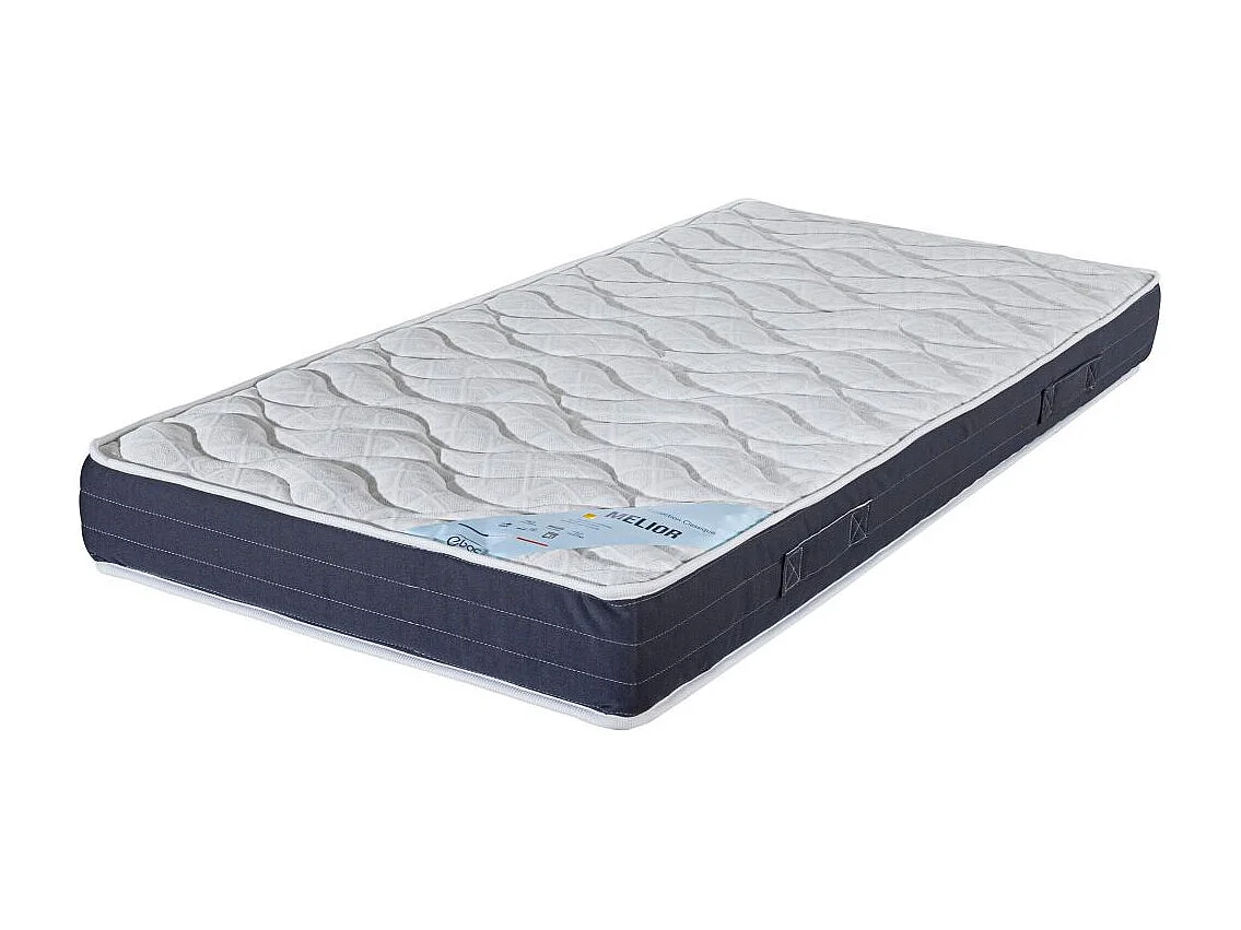 Matelas mousse + Sommier SR9 Deco 80x200 Melior - H. 20 cm - Soutien ferme