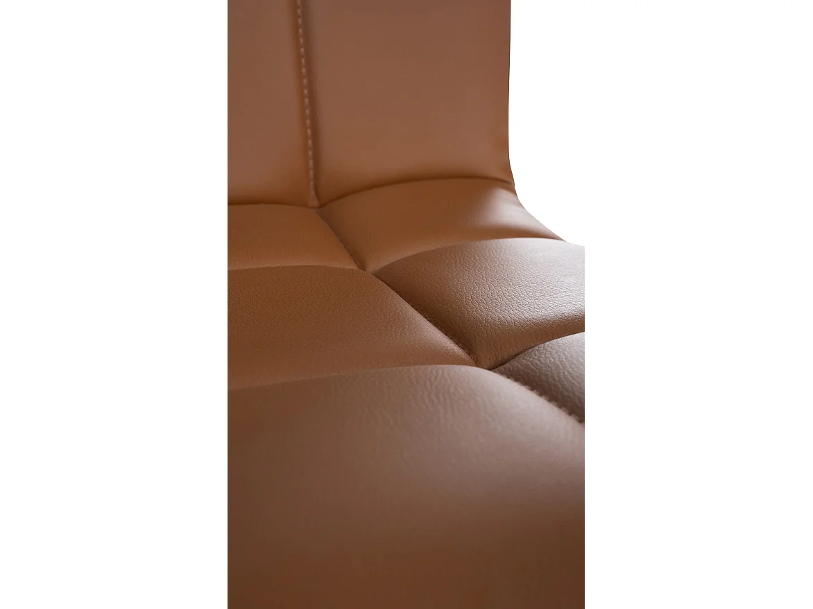 Chaise gondole - Similicuir & Noir - Marron clair - Palma V2