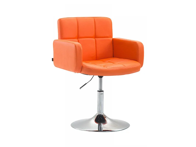 Fauteuil - Similicuir & Métal chromé - Orange - Los Angeles