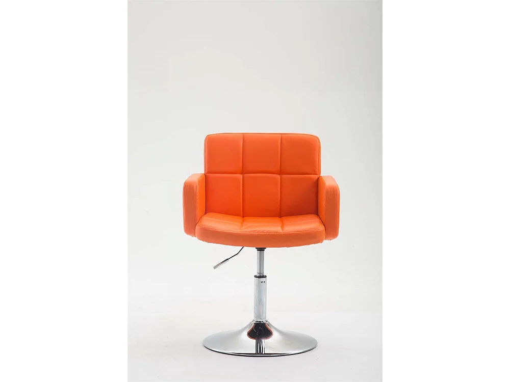 Fauteuil - Kunstleer & Metaal in chroomoptiek - oranje - Los Angeles