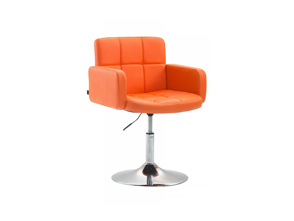 Fauteuil - Similicuir & Métal chromé - Orange - Los Angeles