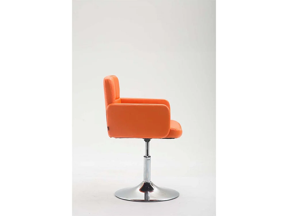 Fauteuil - Similicuir & Métal chromé - Orange - Los Angeles