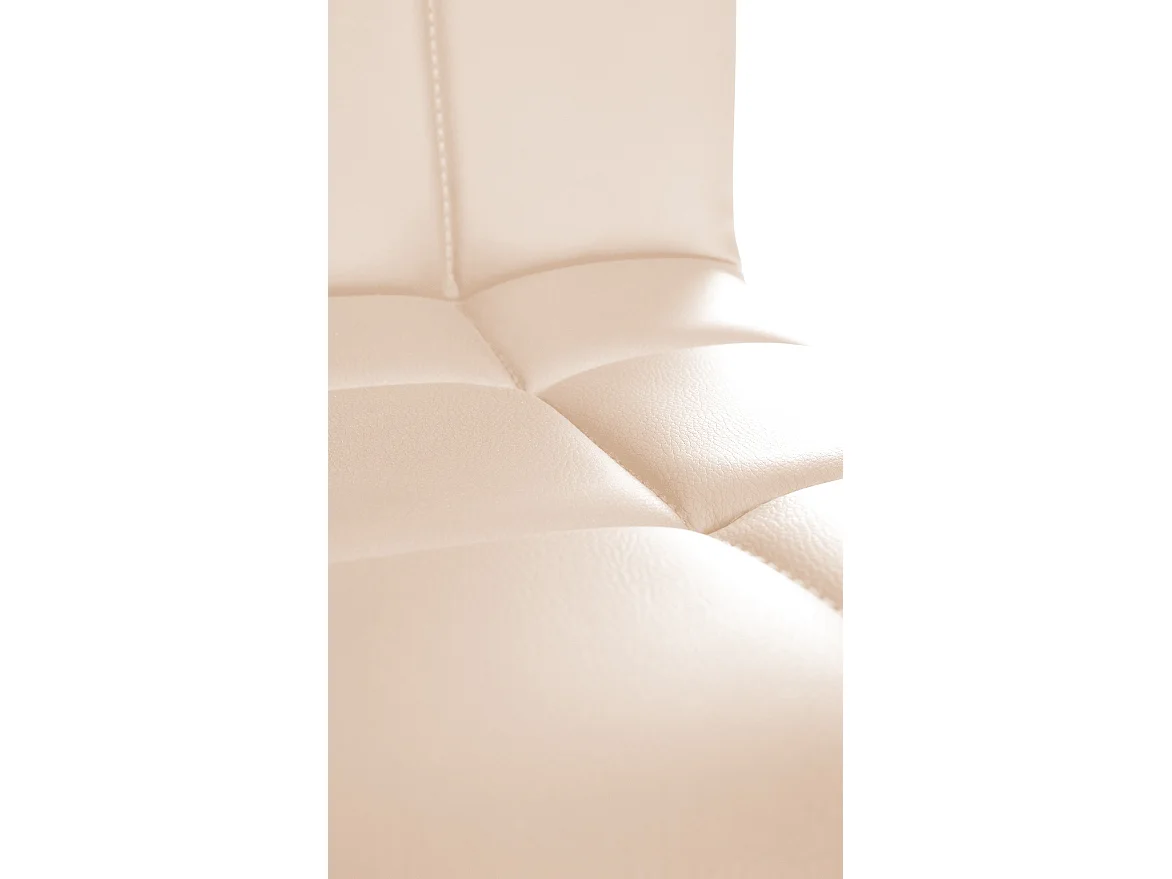Chaise gondole - Similicuir - Crème - Palma V2