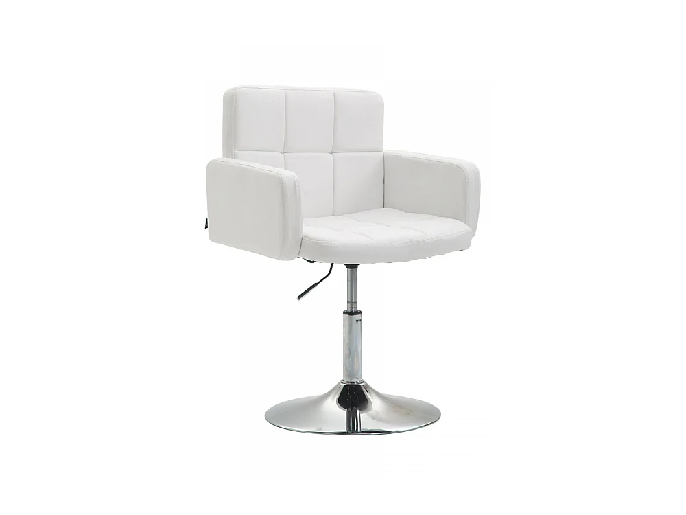 Fauteuil - Similicuir & Métal chromé - Blanc - Los Angeles
