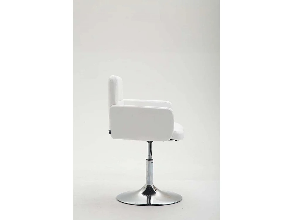 Fauteuil - Similicuir & Métal chromé - Blanc - Los Angeles