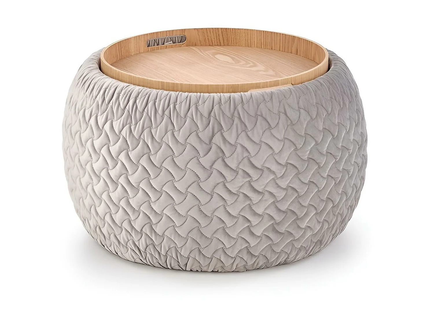 Pouf Bono/Tissu/Gris