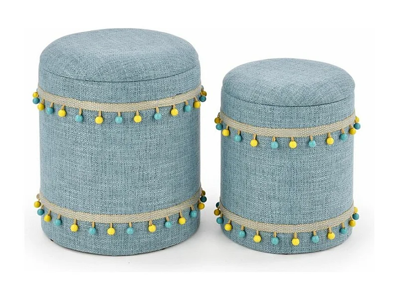 Zestaw puf GRADO jasnoniebieski