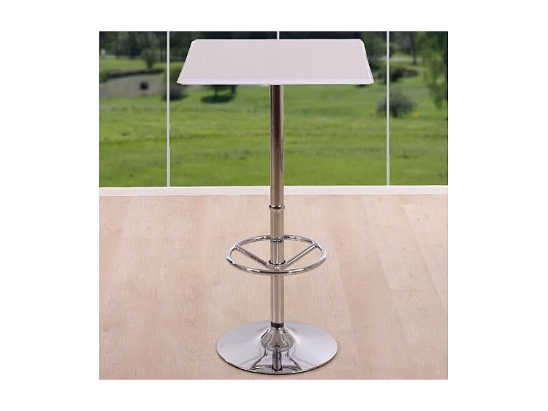 Table haute de bar blanche 63 x 63 x 110 cm TAB04001
