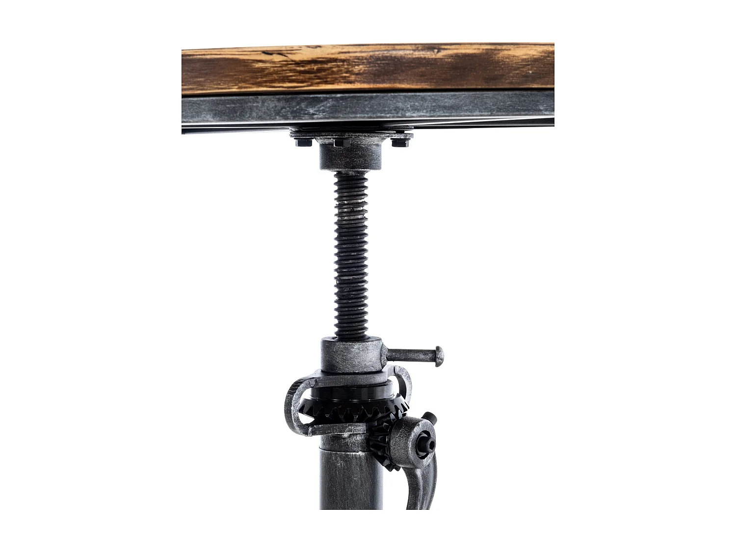 Table haute en bois métal argenté 59 x 59 x 84 cm TAB10064