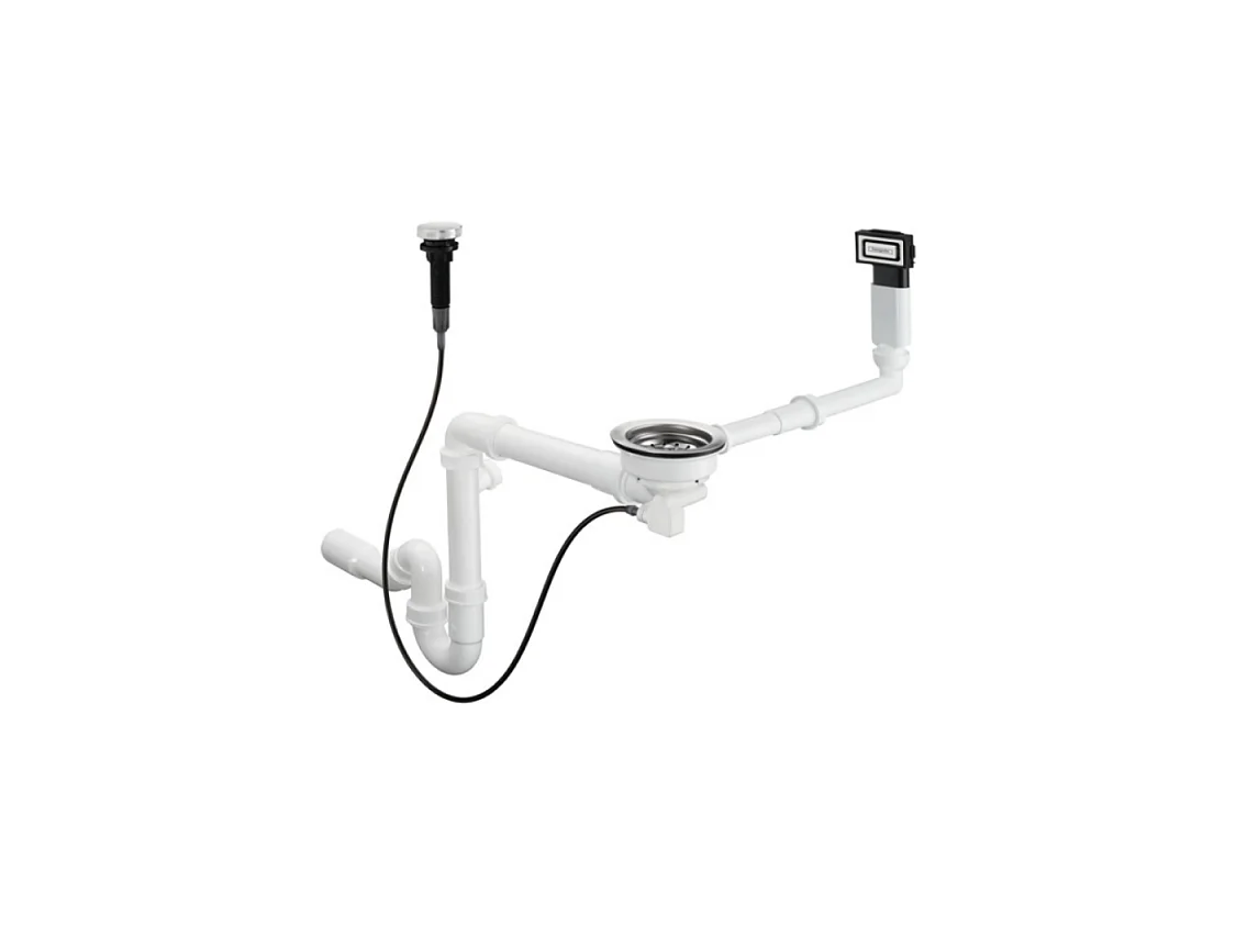Evier à encastrer 1 bac HANSGROHE S51 450 avec vidage auto noir graphite