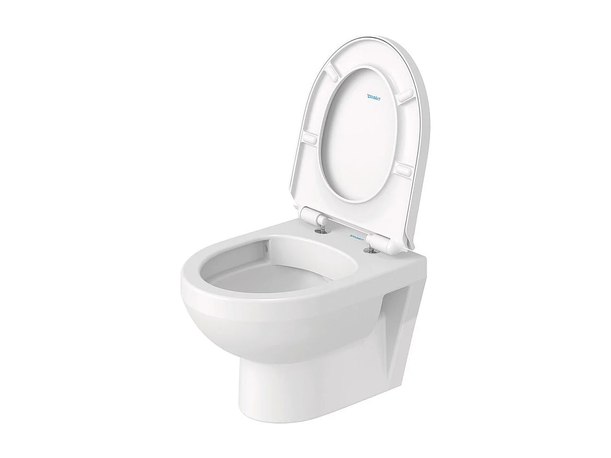 Cuvette WC suspendu sans bride compact DURAVIT No.1 avec abattant frein de chute déclipsable
