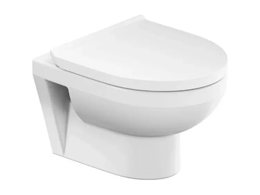 Cuvette WC suspendu sans bride compact DURAVIT No.1 avec abattant frein de chute déclipsable