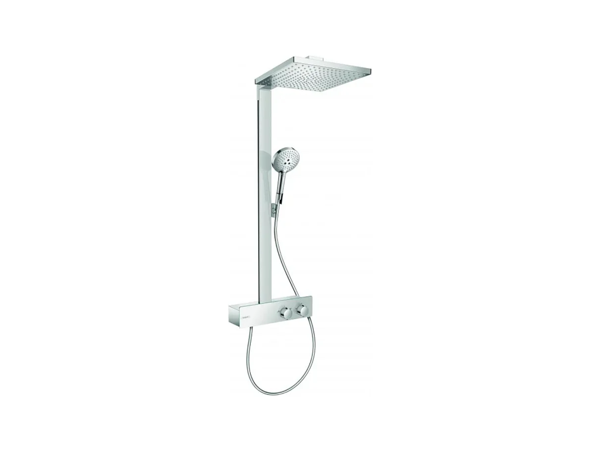 Colonne de douche thermostatique HANSGROHE Raindance E 300 EcoSmart avec mitigeur 35 cm chromé