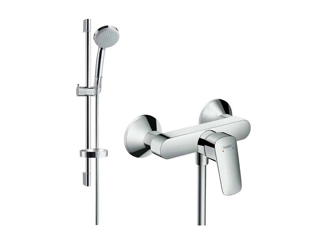 Ensemble douche HANGROHE Croma Vario + Mitigeur mécanique Logis