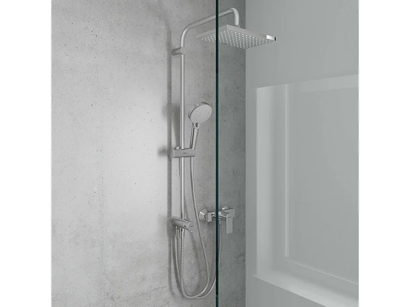 Colonne de douche ou bain douche sans mitigeur HANSGROHE Vernis Shape 230 chromé